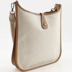 Hermes Evelyne 1 GM Toile Ash Beige L Shoulder — view 3