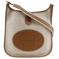 Hermes Evelyne 1 GM Toile Ash Beige L Shoulder