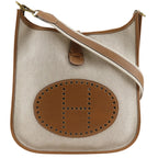 Hermes Evelyne 1 GM Toile Ash Beige L Shoulder