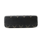 Chanel Handbag Stitch CC Logo Lambskin Bag Black — view 3