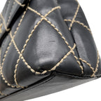 Chanel Handbag Stitch CC Logo Lambskin Bag Black — view 7
