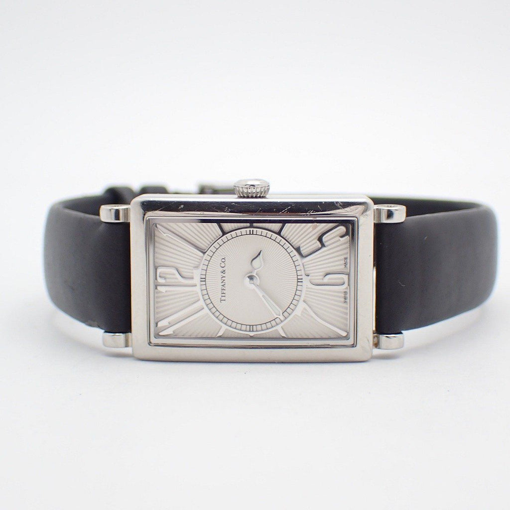 Tiffany & Co Gallery Quartz Watch White Dial Leather Strap Pawn — view 2