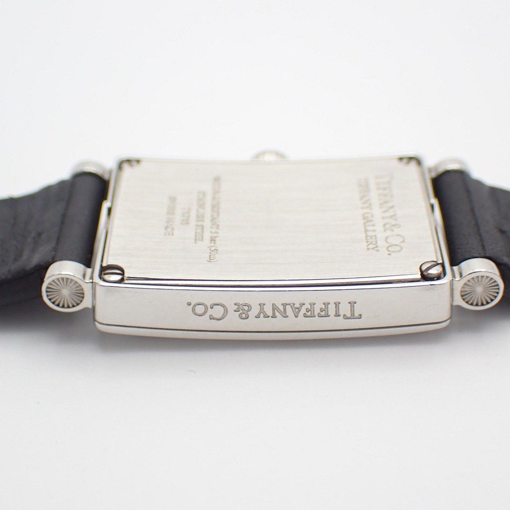Tiffany & Co Gallery Quartz Watch White Dial Leather Strap Pawn — view 7