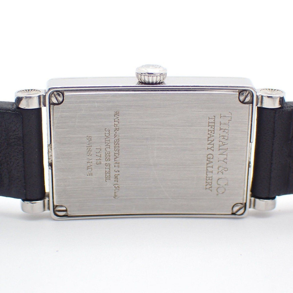 Tiffany & Co Gallery Quartz Watch White Dial Leather Strap Pawn — view 8
