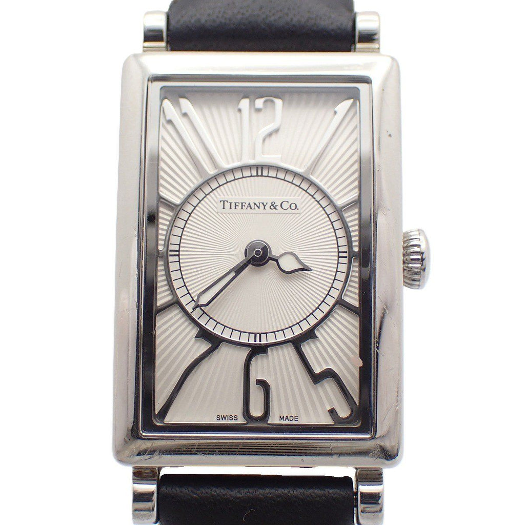 Tiffany & Co Gallery Quartz Watch White Dial Leather Strap Pawn