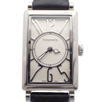 Tiffany & Co Gallery Quartz Watch White Dial Leather Strap Pawn