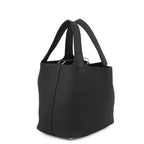 Hermes Handbag Picotin Lock PM Black Silver Taurillon Clemence — view 2