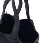 Hermes Handbag Picotin Lock PM Black Silver Taurillon Clemence — view 7