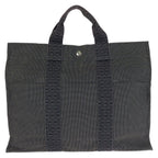 Hermes Her Line MM Gray Silver Polyamide Polyester Tote