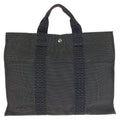Hermes Her Line MM Gray Silver Polyamide Polyester Tote