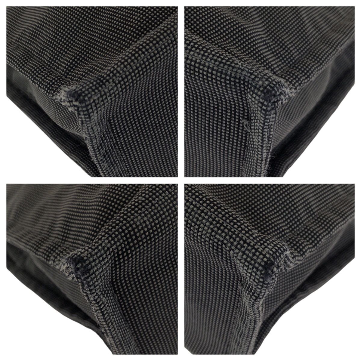 Hermes Her Line MM Gray Silver Polyamide Polyester Tote — view 3