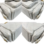 Chanel Quilted Hobo Lambskin Light Gray Shoulder — view 6
