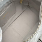 Chanel Quilted Hobo Lambskin Light Gray Shoulder — view 3