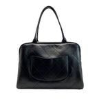 Chanel Logo Bowla Stitch Calfskin Black Boston — view 2