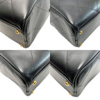 Chanel Logo Bowla Stitch Calfskin Black Boston — view 8