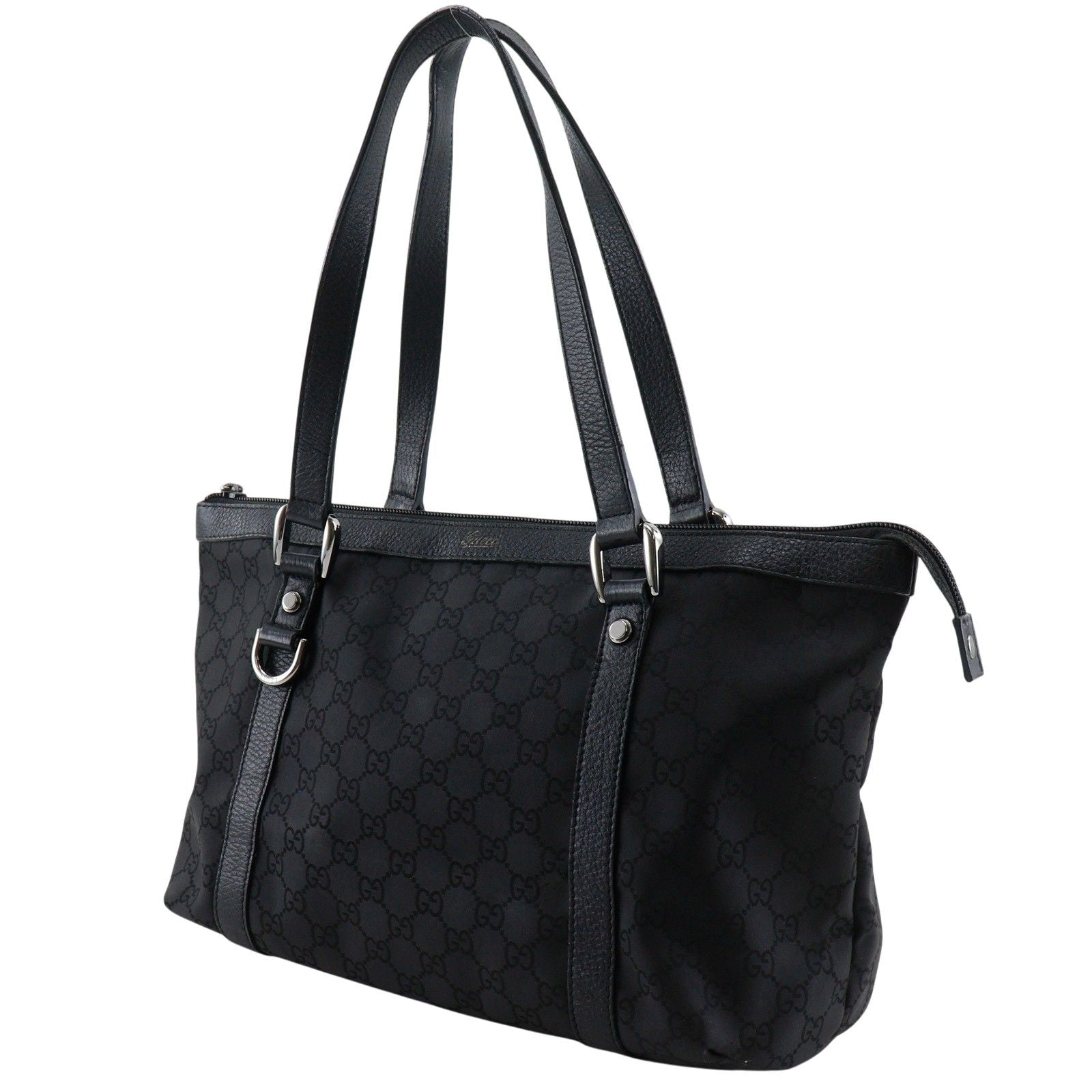 Gucci GG Nylon Canvas Black Tote — view 2