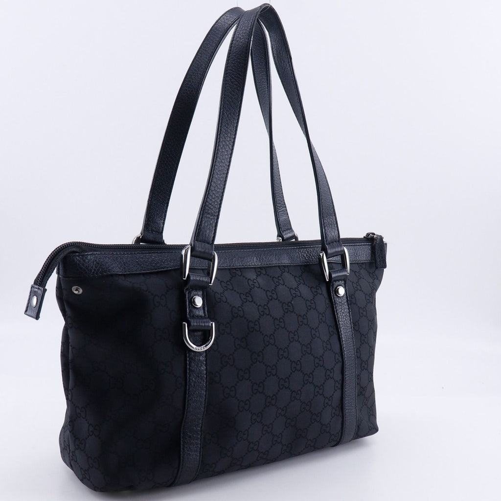 Gucci GG Nylon Canvas Black Tote — view 3