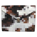 Louis Vuitton Clutch Folder Mark Cow Moflage Leather Brown