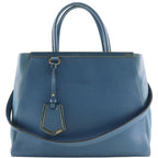 Fendi Toujour 2-Way Shoulder Calf Blue Handbag