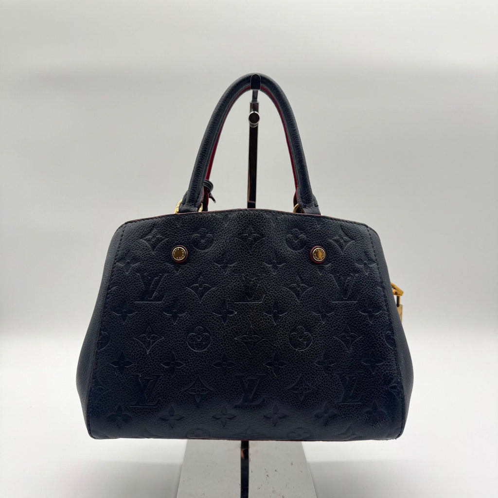 Louis Vuitton Large 2-Way Shoulder Bag Empreinte Montaigne Monogram Leather Navy — view 2