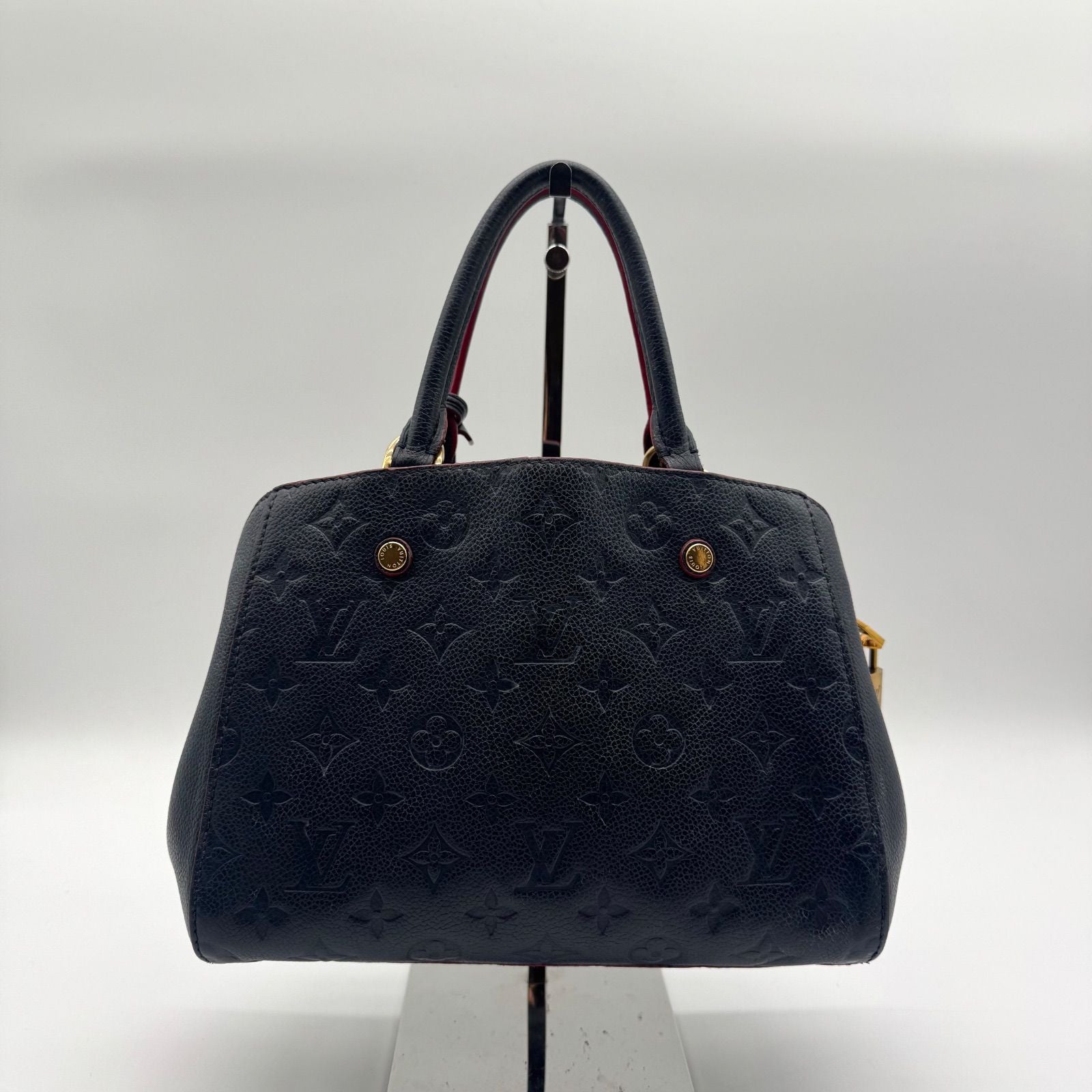 Louis Vuitton Large 2-Way Shoulder Bag Empreinte Montaigne Monogram Leather Navy — view 2
