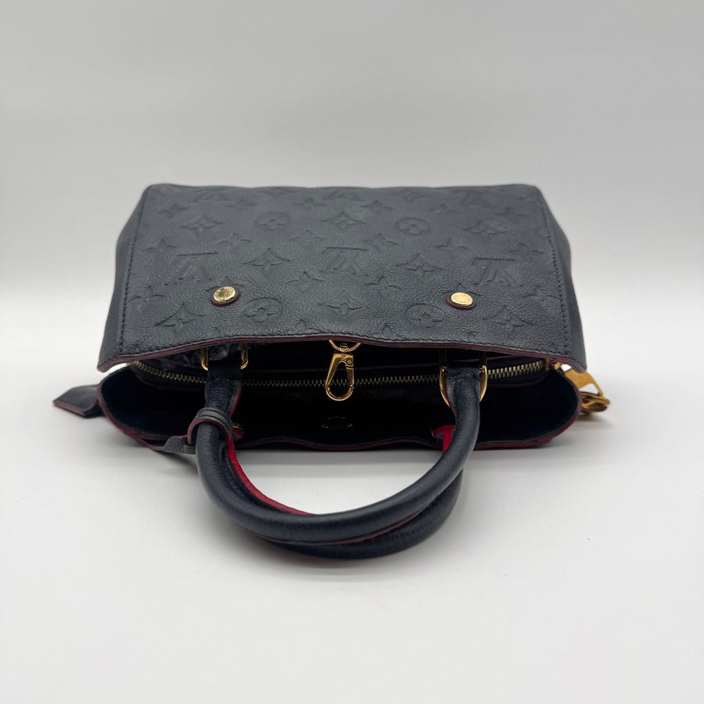 Louis Vuitton Large 2-Way Shoulder Bag Empreinte Montaigne Monogram Leather Navy — view 5