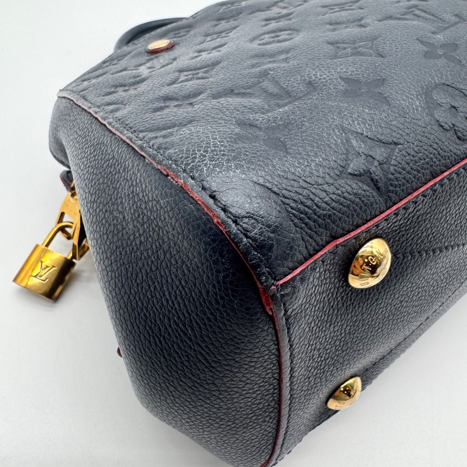 Louis Vuitton Large 2-Way Shoulder Bag Empreinte Montaigne Monogram Leather Navy — view 7