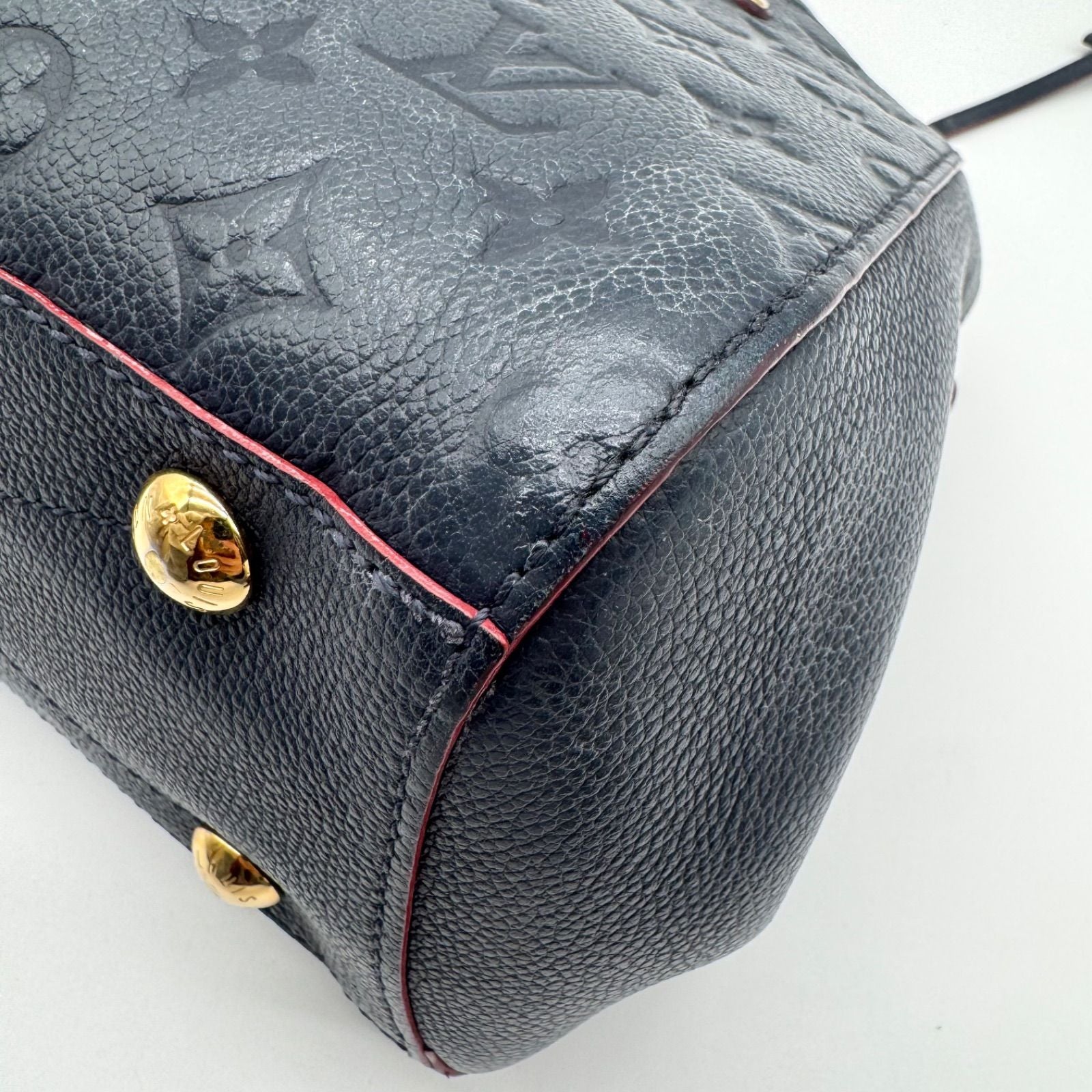 Louis Vuitton Large 2-Way Shoulder Bag Empreinte Montaigne Monogram Leather Navy — view 8