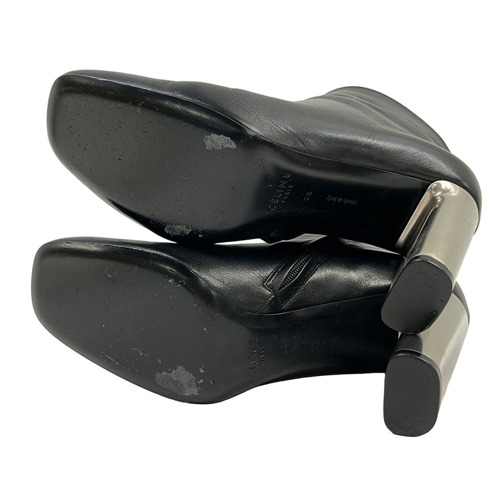 Celine Short Boots 38 Black Leather — view 4