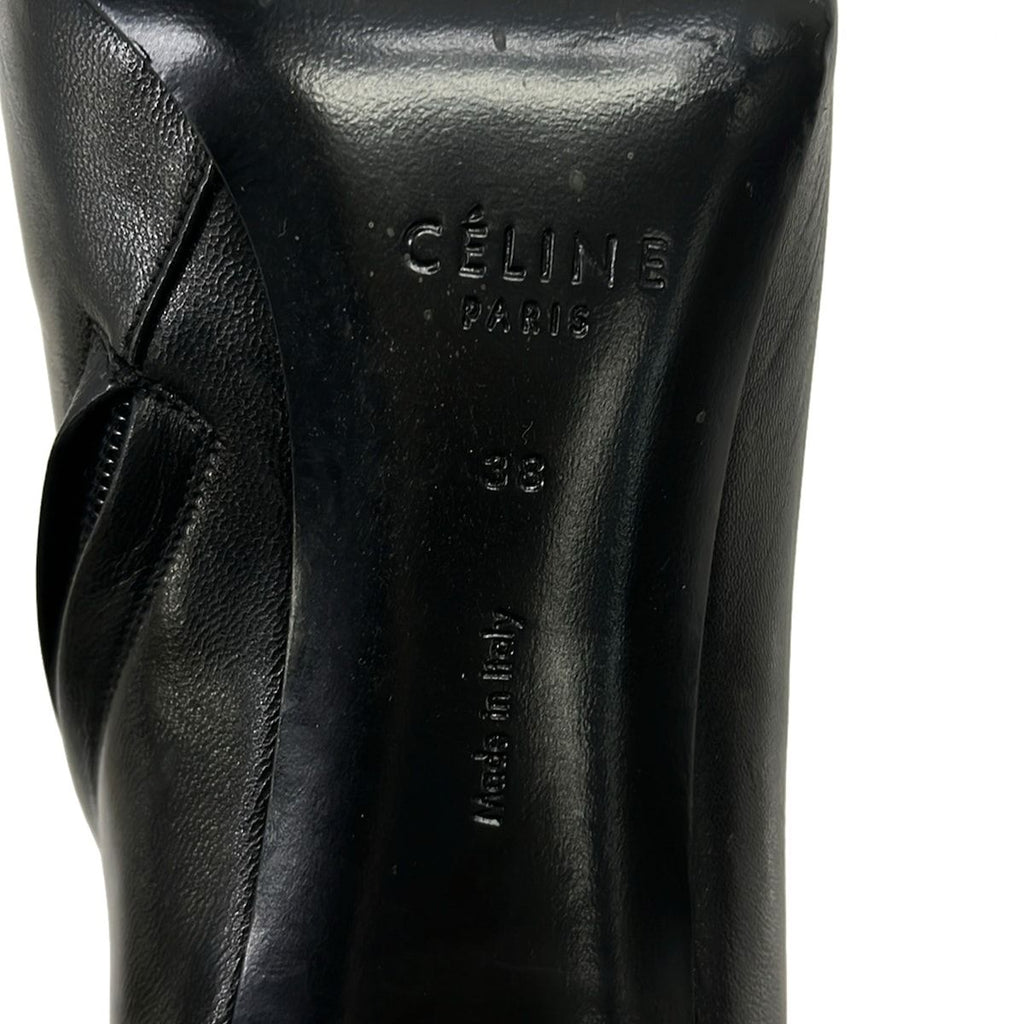 Celine Short Boots 38 Black Leather — view 6