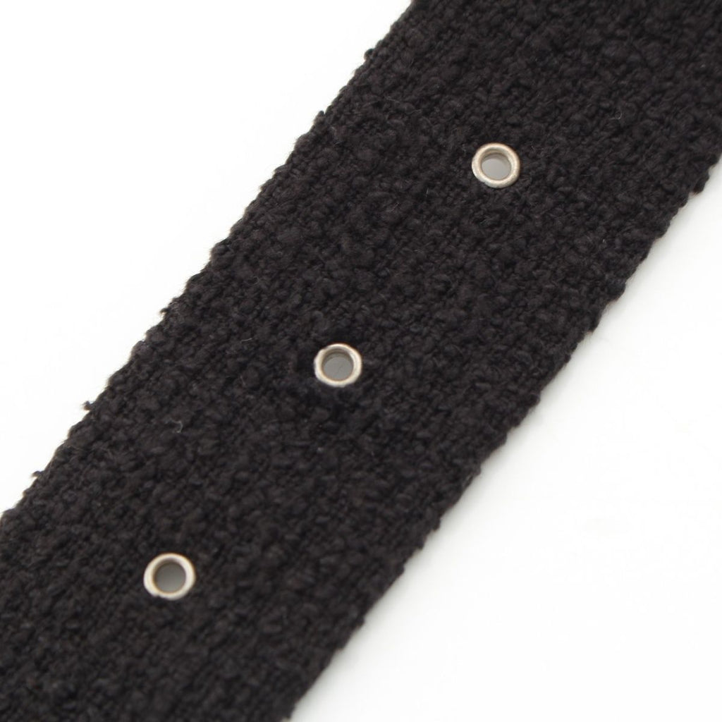 Chanel Tweed Logo Square Buckle Belt Black — view 5