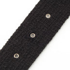 Chanel Tweed Logo Square Buckle Belt Black — view 5