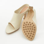 Bottega Veneta Lana Leather Calfskin Open Toe Sandals Sea Salt Mules Off White — view 5