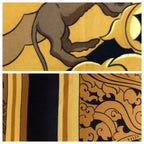Hermes Sun Animals Carre 90 Black Yellow Multi Color Silk Scarf — view 5