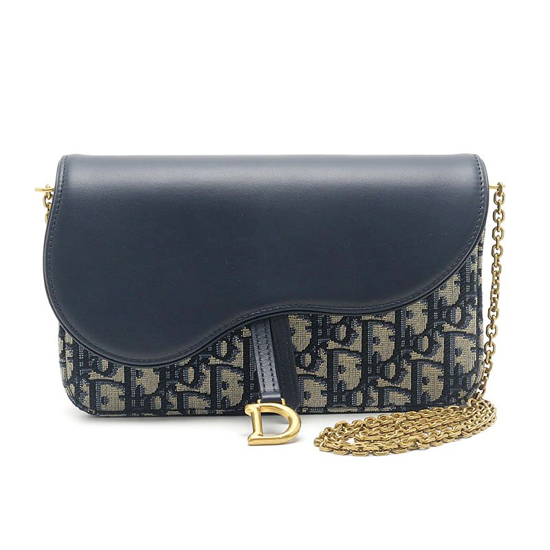Dior Saddle Chain Pouch Oblique