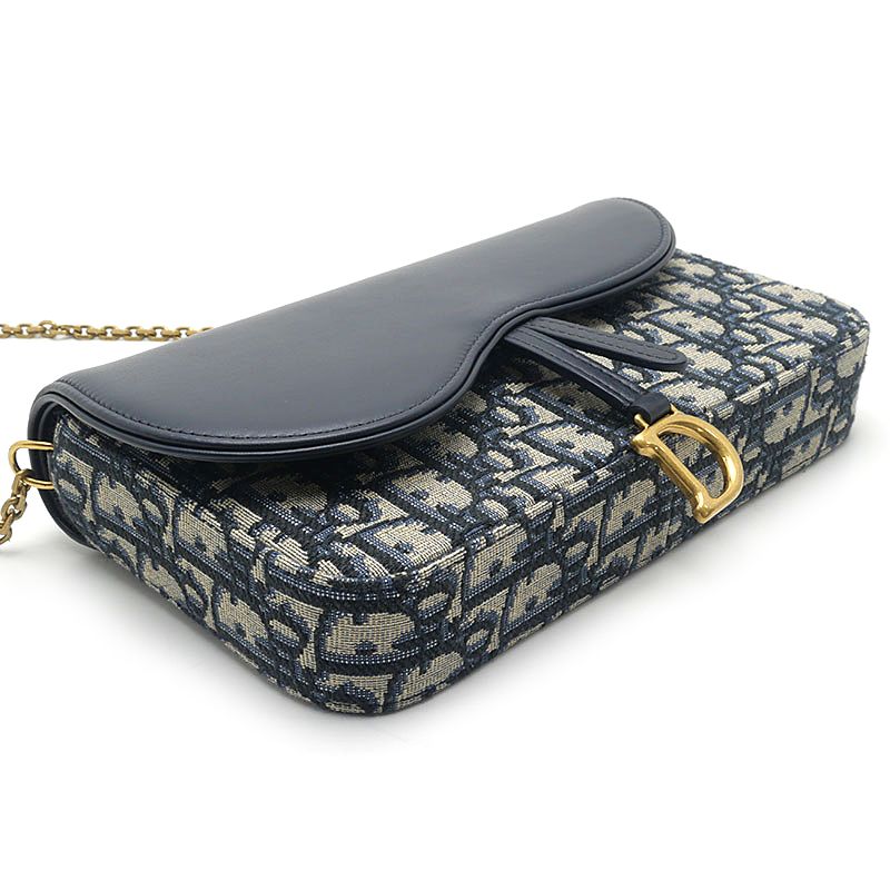Dior Saddle Chain Pouch Oblique — view 3