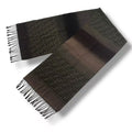 Fendi Scarf Zucca Pattern FF Logo Wool Brown