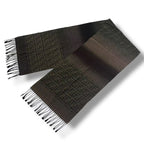 Fendi Scarf Zucca Pattern FF Logo Wool Brown — view 2