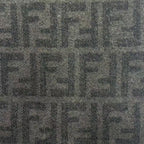 Fendi Scarf Zucca Pattern FF Logo Wool Brown — view 4