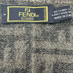 Fendi Scarf Zucca Pattern FF Logo Wool Brown — view 6