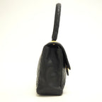 Chanel Quilted Turnlock CC Logo Handbag Black — view 3