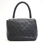 Chanel Quilted Turnlock CC Logo Handbag Black — view 2