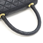 Chanel Quilted Turnlock CC Logo Handbag Black — view 6