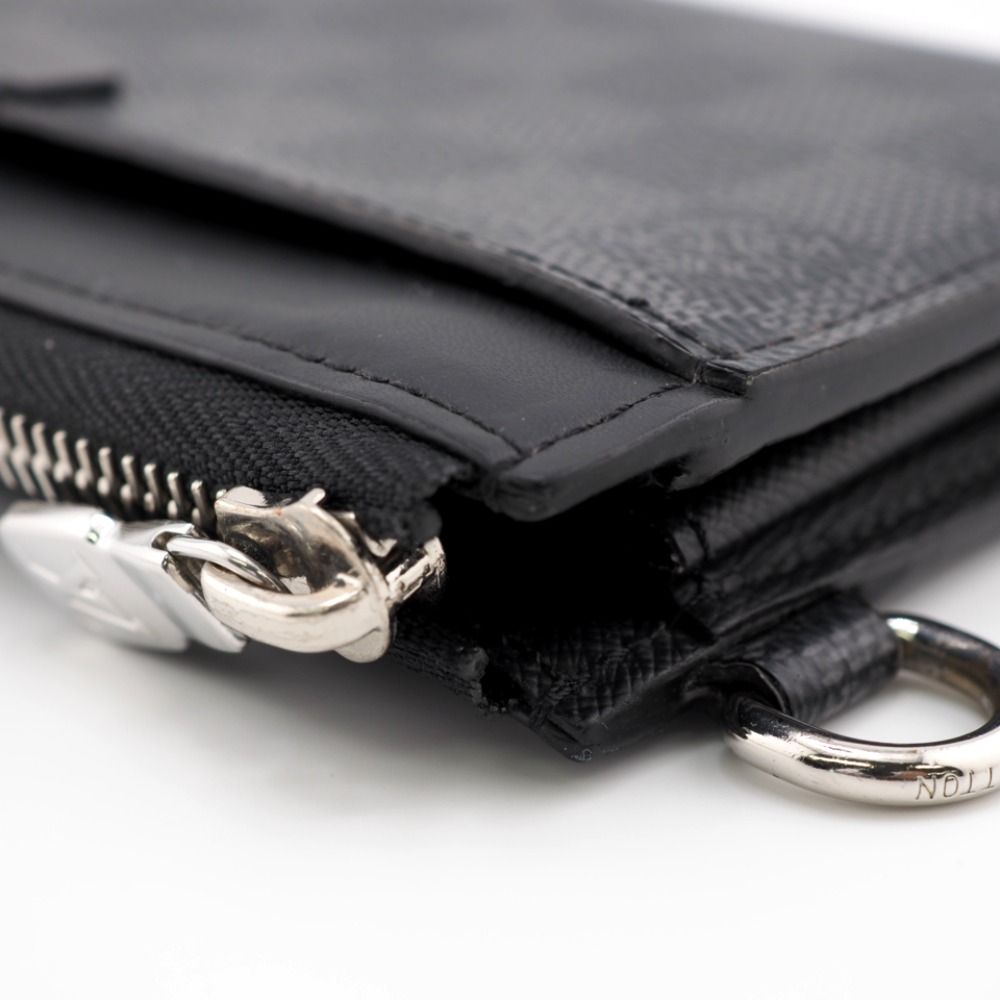 Louis Vuitton Zippy Dragonne L-shaped Zipper Damier Leather Wallet Black — view 5