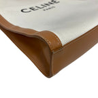Celine Vertical Cover 2-Way Shoulder Bag Canvas Beige — view 3
