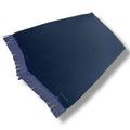 Dior Scarf Shawl Velour Embroidery Logo Fringe Navy