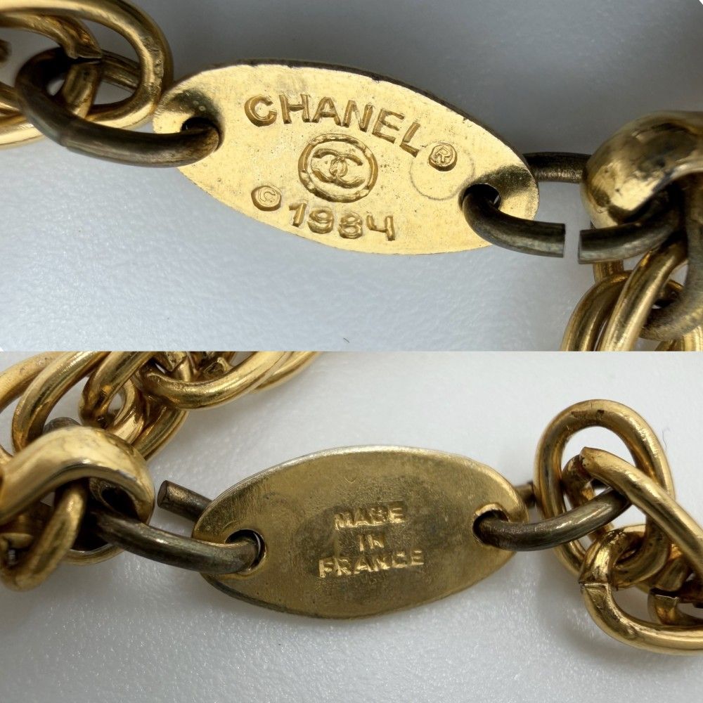 Chanel Necklace Long Pendant Loupe CC Logo Vintage Faux Pearl — view 3
