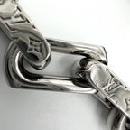 Louis Vuitton Necklace Monogram Chain Silver Black — view 5