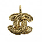 Chanel Pendant Quilted CC Logo Gold Plated