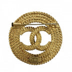 Chanel Brooch Chain CC Logo Vintage 2 8 Gold — view 2